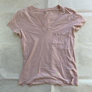 Pink Madewell V-Neck Shirt